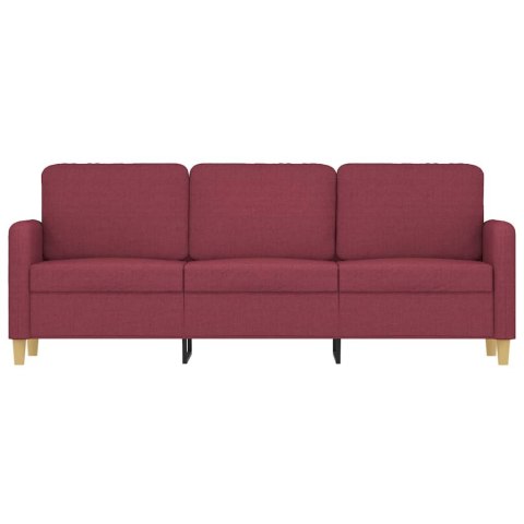  Sofa 3-osobowa, winna czerwień, 180 cm,tapicerowana tkaniną