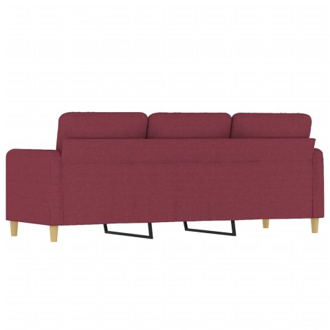  Sofa 3-osobowa, winna czerwień, 180 cm,tapicerowana tkaniną