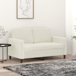  Sofa 2-osobowa, kremowy, 120 cm, tapicerowana aksamitem