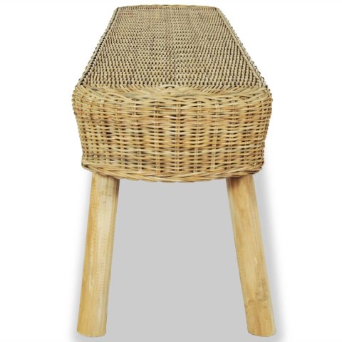  Ławka do przedpokoju, naturalny rattan, 110x35x45 cm