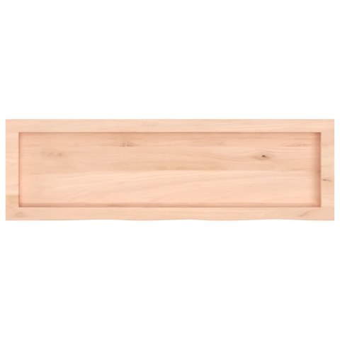  Półka, 100x30x(2-6) cm, surowe lite drewno dębowe