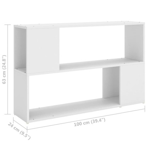  Szafka na książki, biała, 100x24x63 cm, materiał drewnopochodny