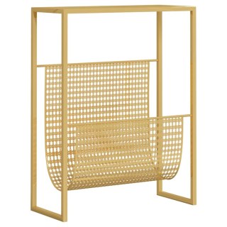  Stojak na gazety, złoty, 35x15x45 cm, stal