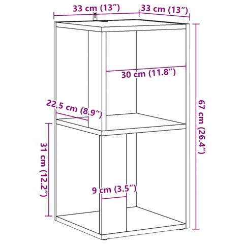  Szafka narożna, dąb artisan, 33x33x67 cm Drewno klejone