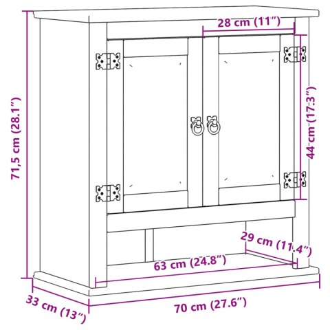  Szafka pod umywalkę Corona, 70x33x71,5 cm, lite drewno sosnowe