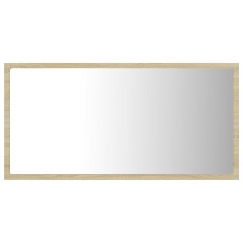  Lustro łazienkowe LED, kolor dąb sonoma, 80x8,5x37 cm, akryl